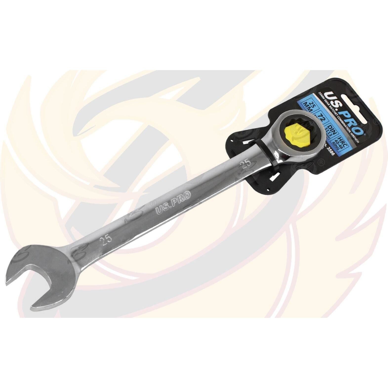 US PRO 25MM 72 TOOTH RATCHET SPANNER