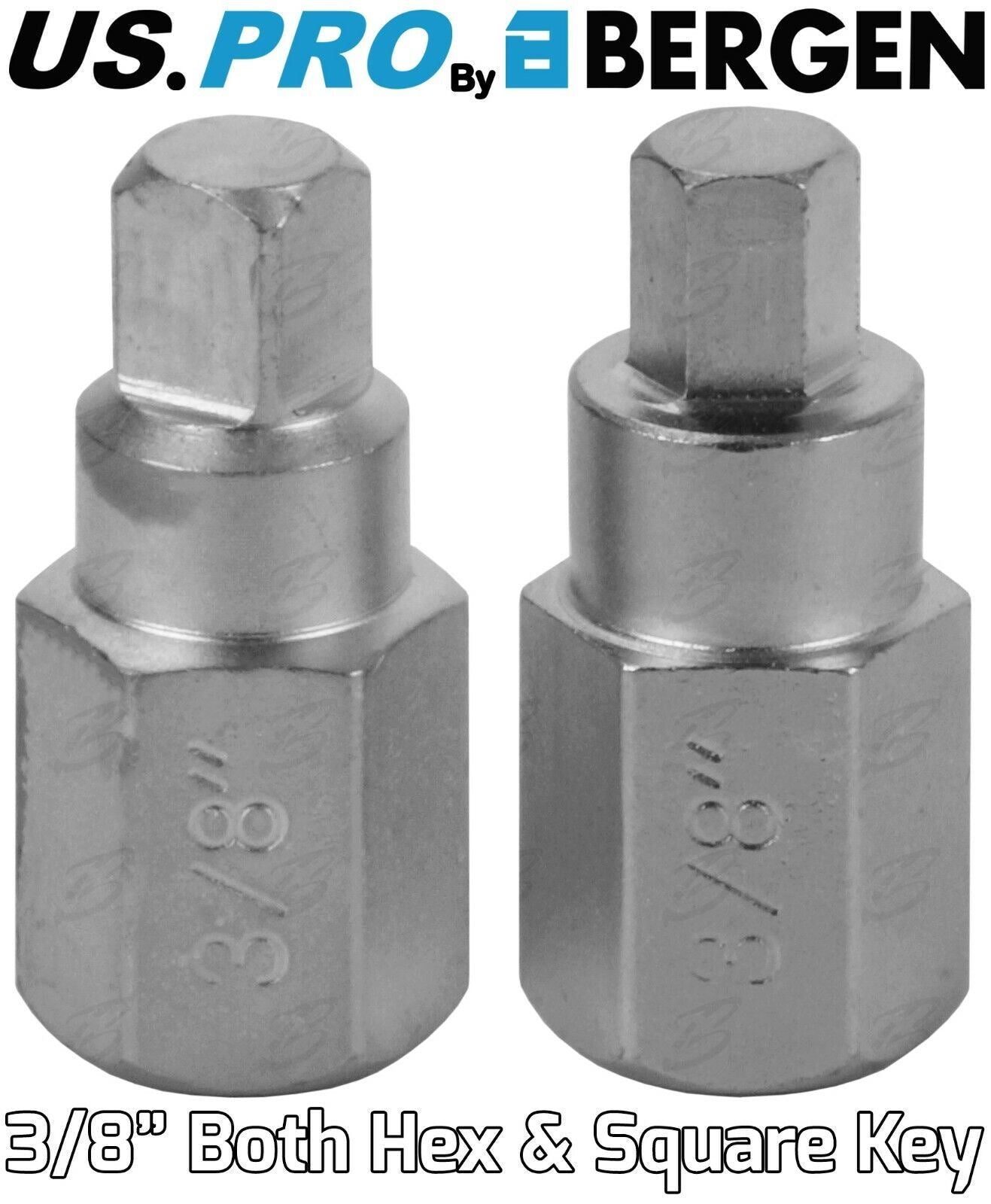 US Pro 12 Piece 3/8" Drive Drain Plug Key Set 3096