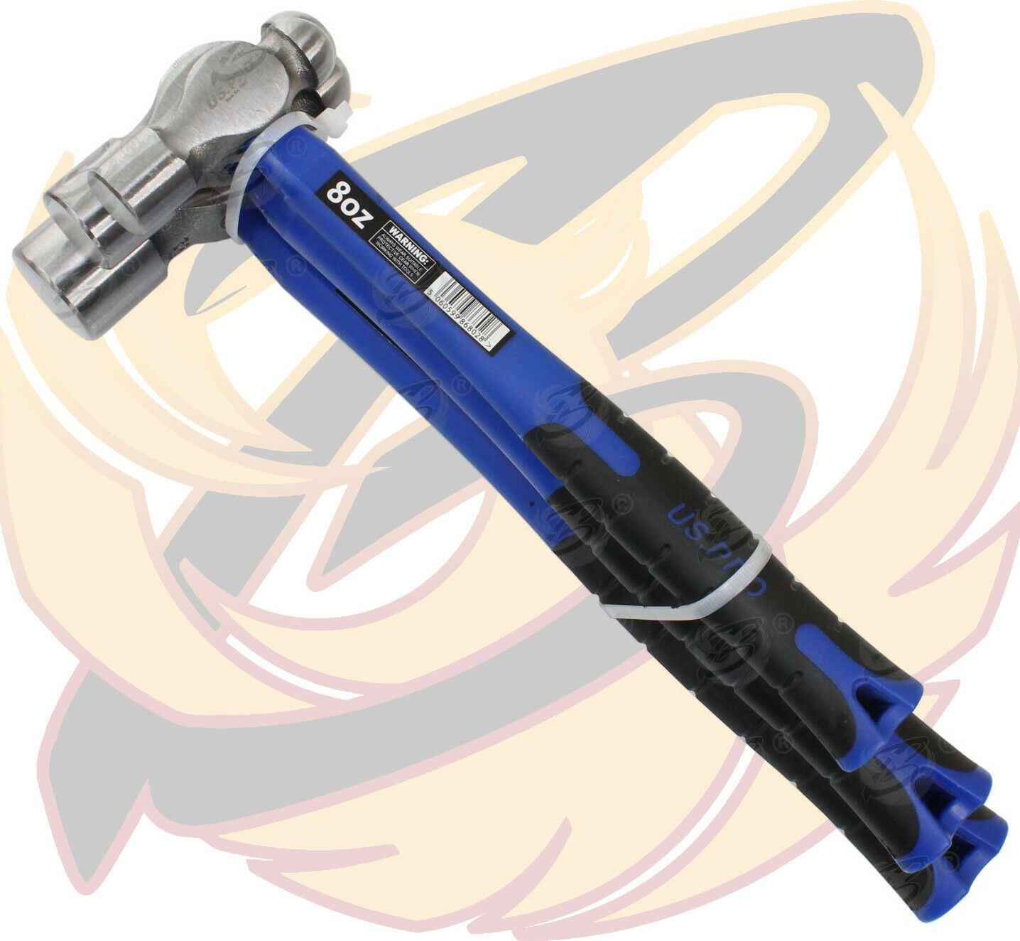 US Pro 3 Piece Ball Pein Hammer Set 8Oz - 16Oz - 32Oz 4543