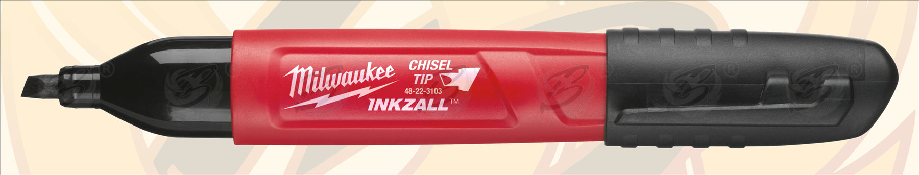 MILWAUKEE INKZALL LARGE CHISEL TIP ALL SURFACE MARKER PEN ( X 1 )
