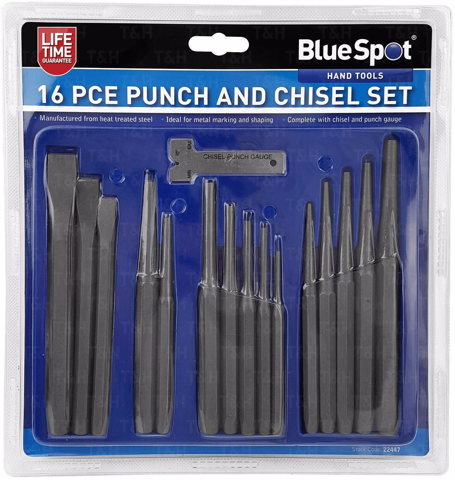 BLUESPOT 16PCS PUNCH & CHISEL SET