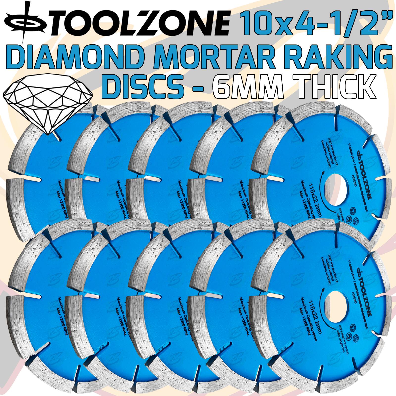 TOOLZONE 4.5" ( 115MM ) MORTAR RAKING DISC ( x 10 )