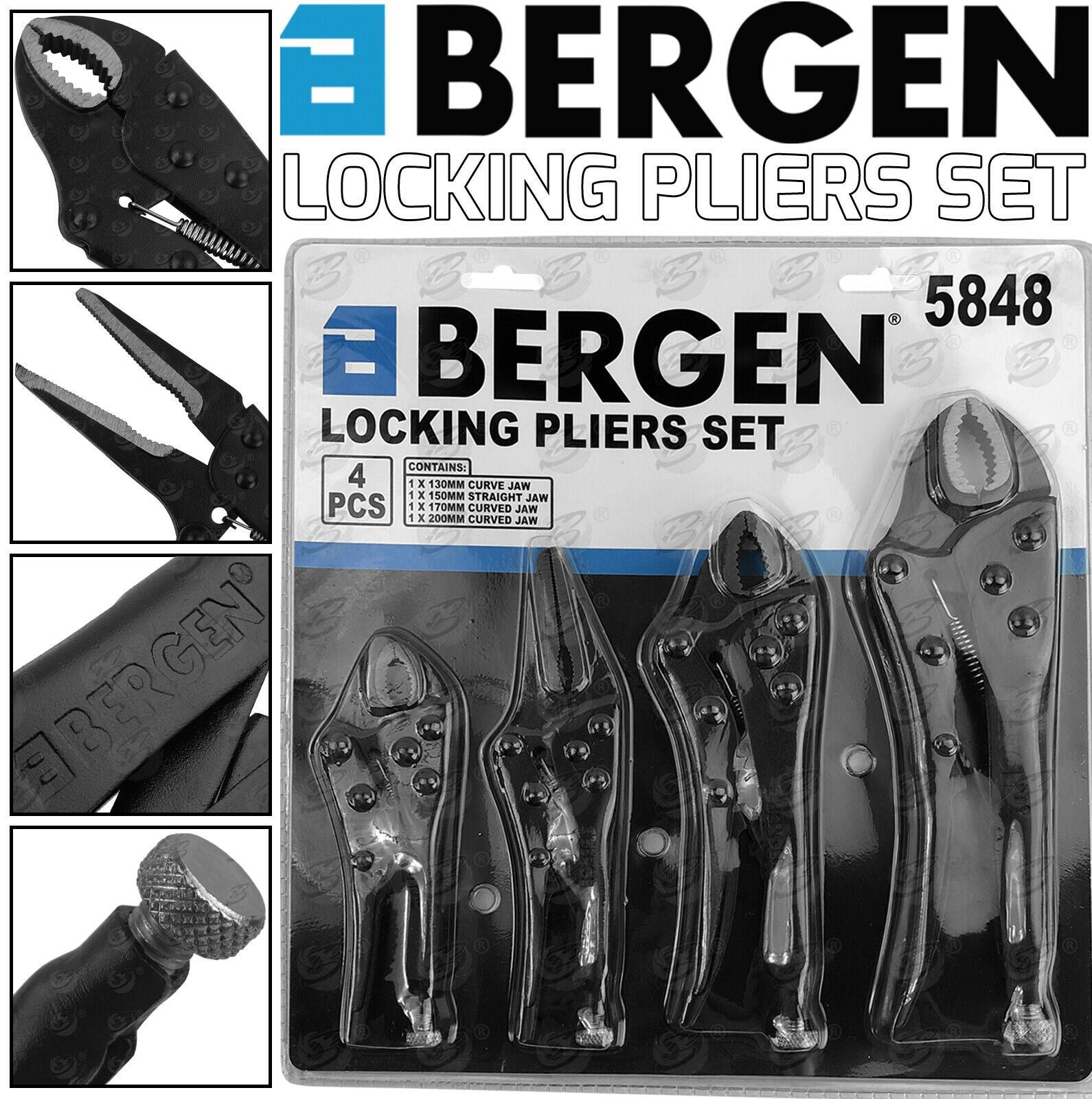 US PRO 4PCS LOCKING PLIERS