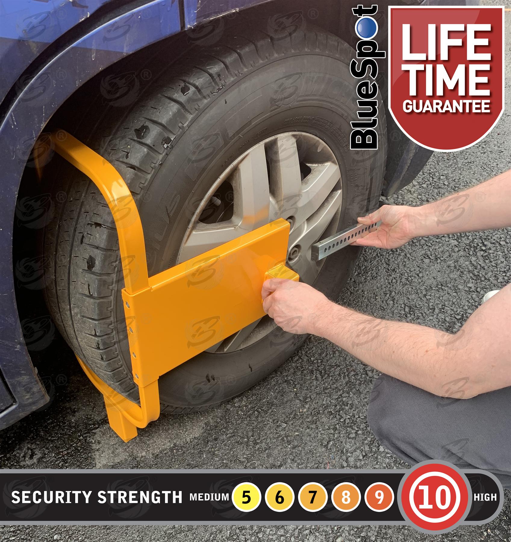 BLUESPOT HEAVY DUTY WHEEL CLAMP