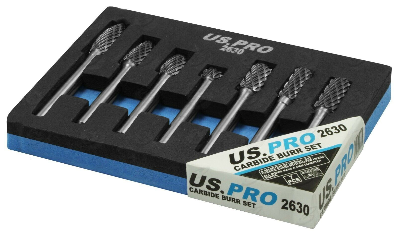 US PRO 7PCS TUNGSTEN CARBIDE BURR SET
