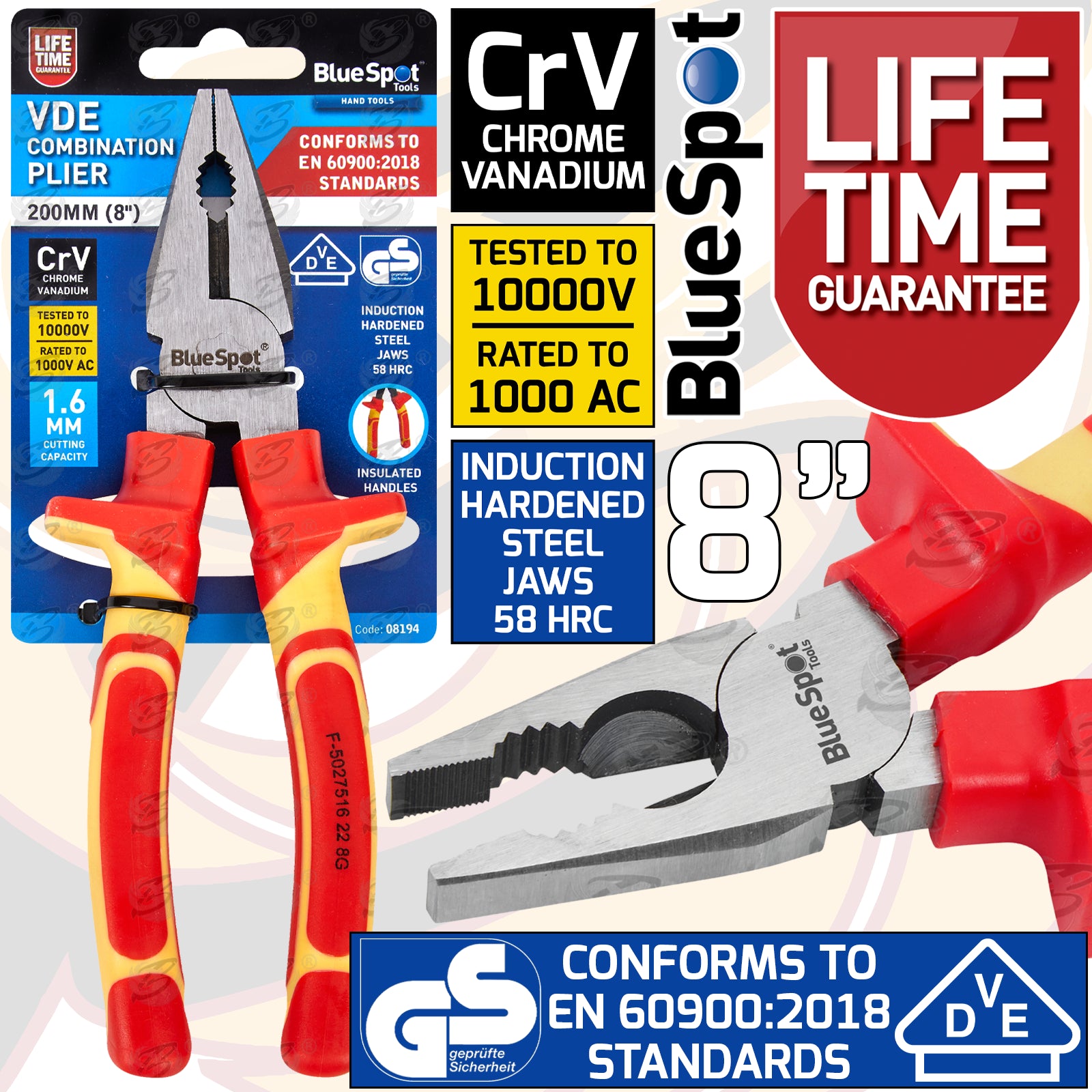 BLUESPOT VDE COMBINATION PLIERS
