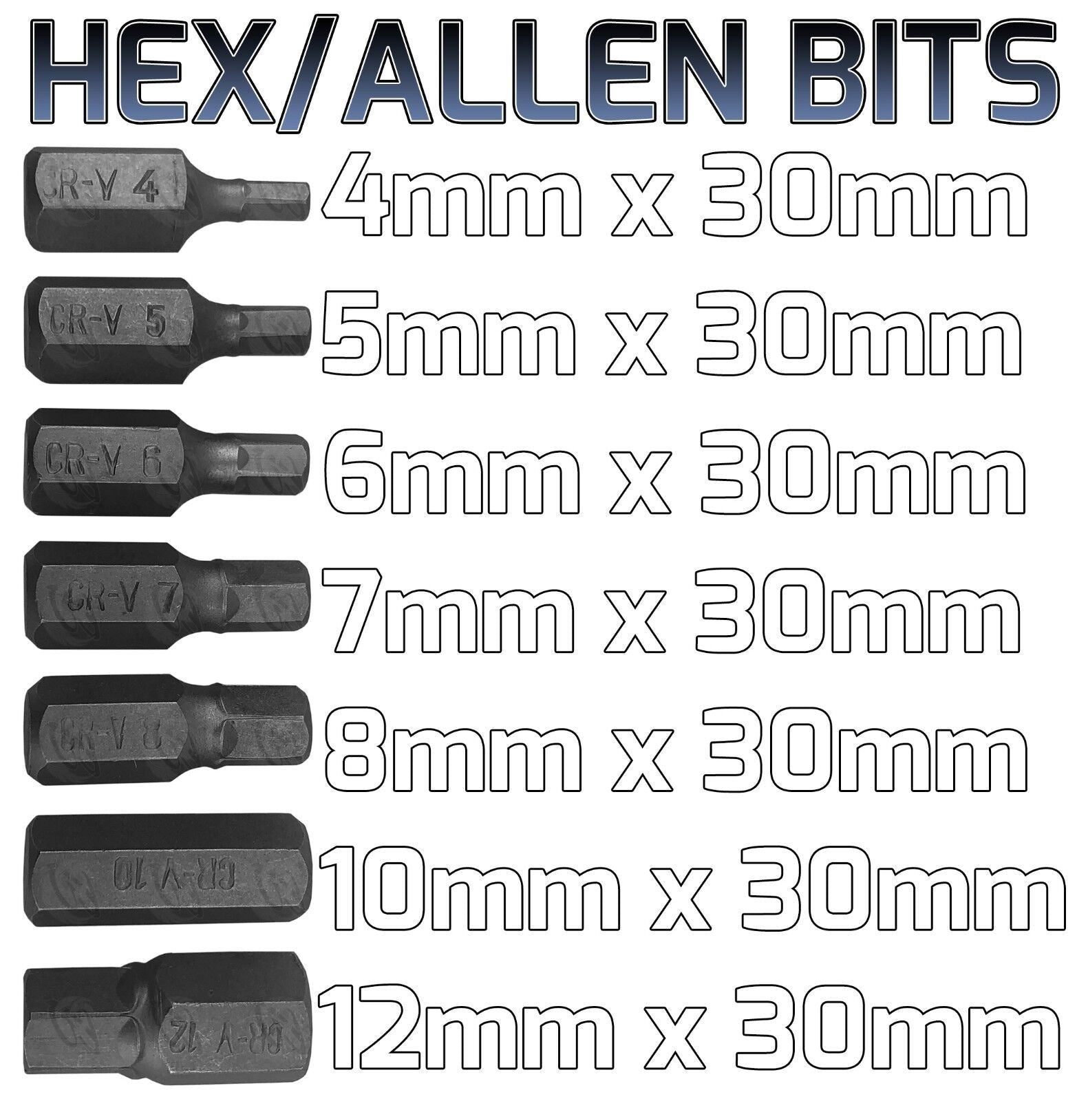 TOOLZONE 40PCS HEX - TORX - SPLINE BIT SOCKETS
