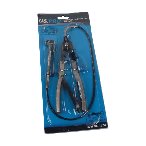 US Pro Professional Long Reach Hose Clamp Plier 1834