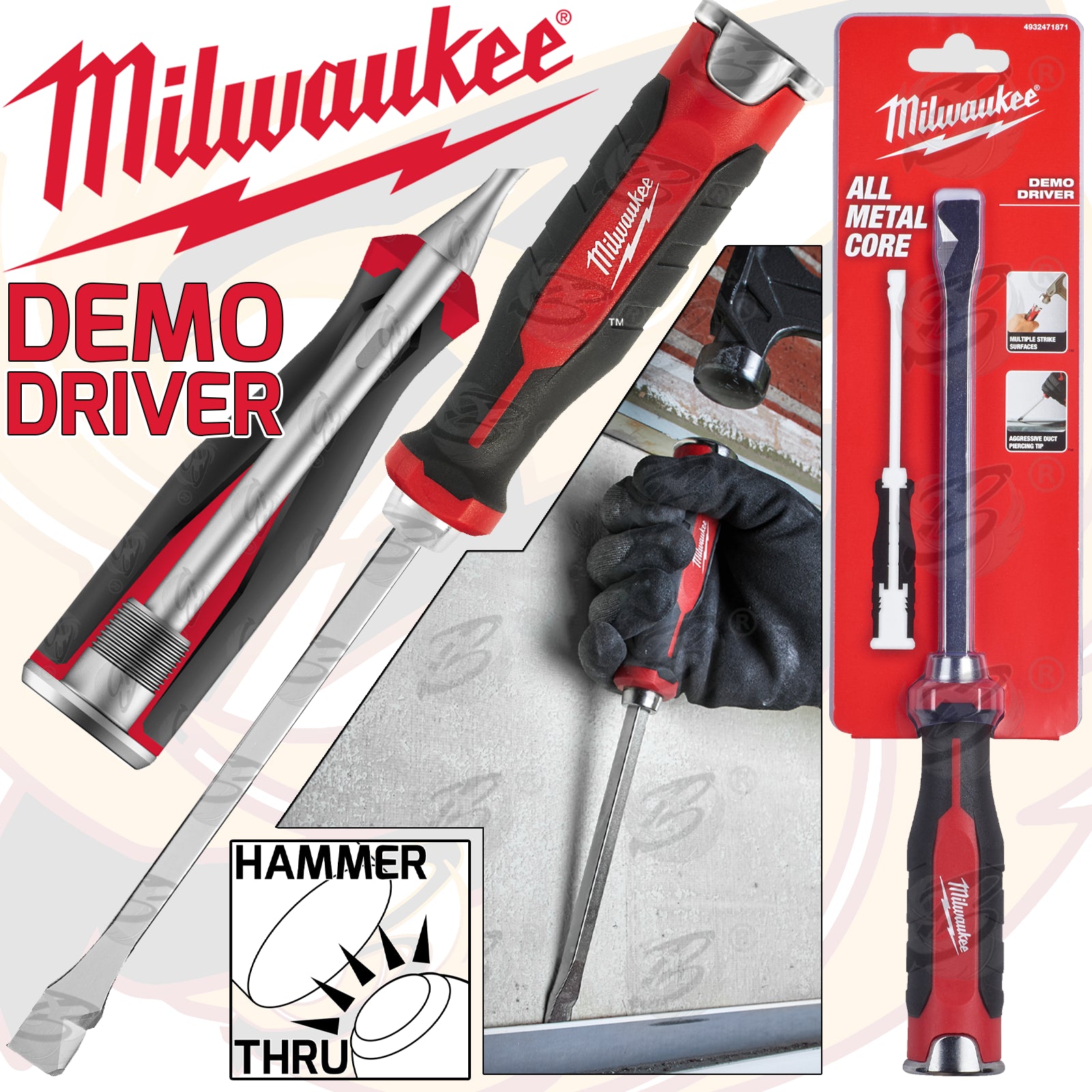 MILWAUKEE ALL METAL DEMOLITION GO THROUGH SCREWDRIVER
