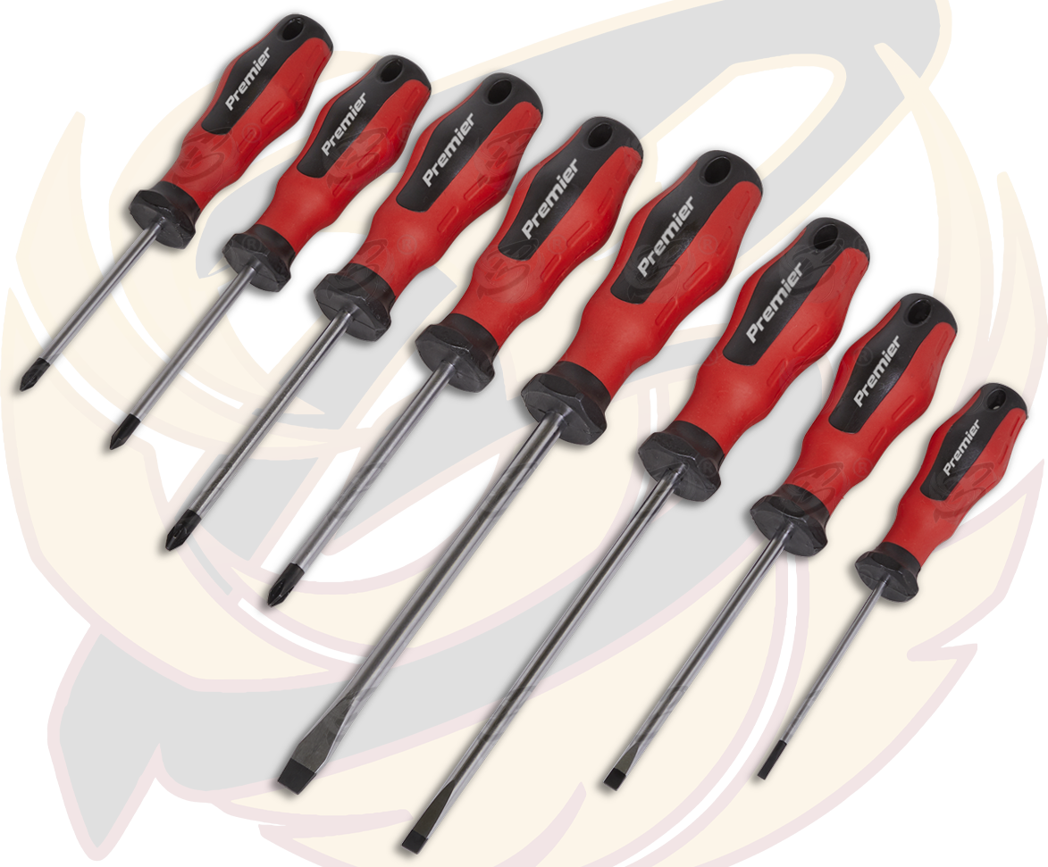 Sealey 8 Piece Magnetic Screwdrivers ( Slotted - PHillips - Pozidrive ) ( AK4331 )