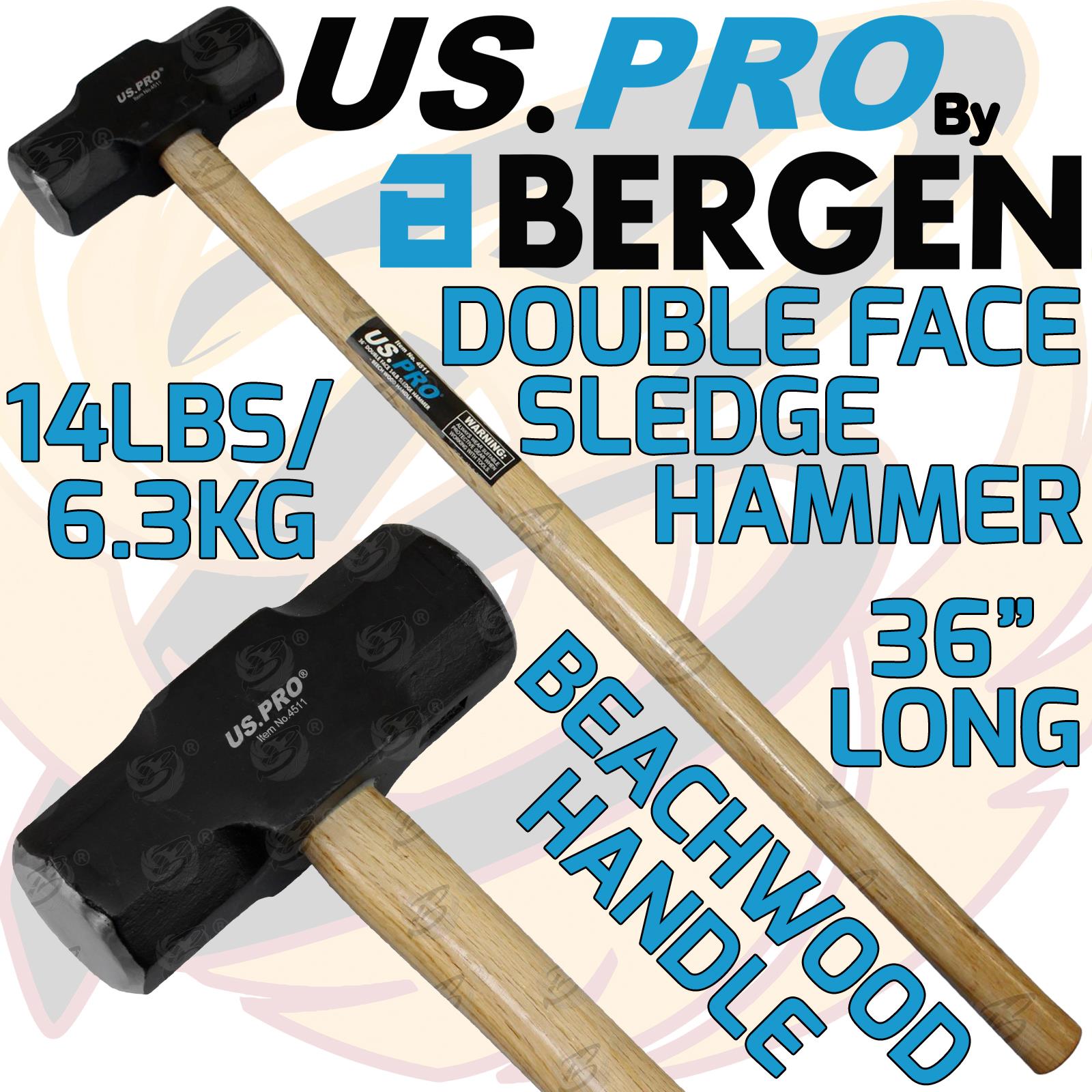 US PRO 6.3KG 36" LONG BEECHWOOD SLEDGE HAMMER
