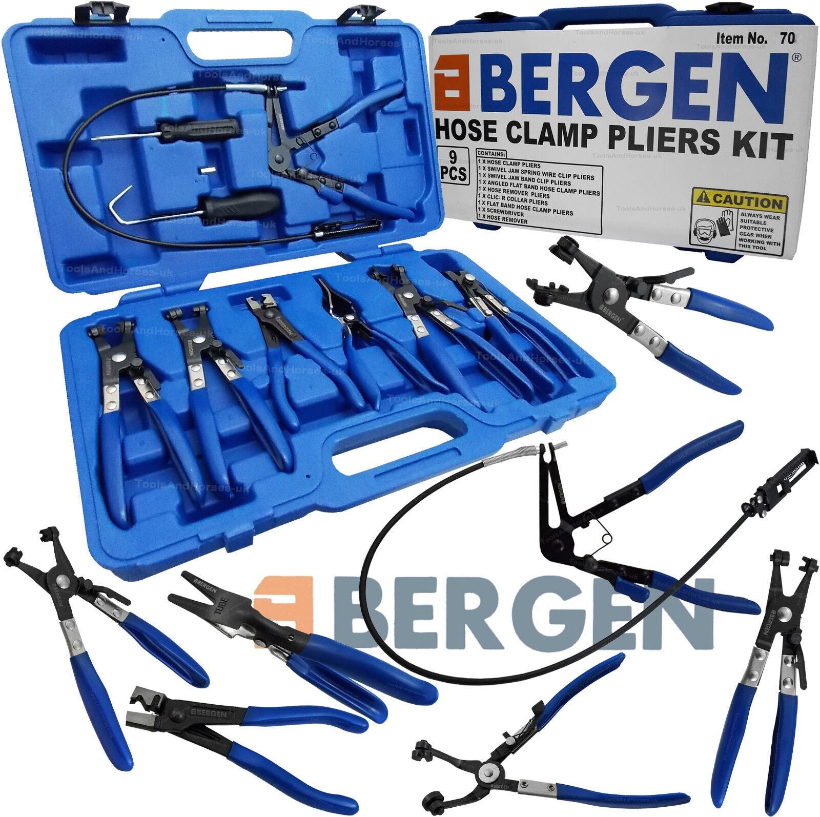 US Pro 9 Piece Hose Clamp Pliers Set 5859