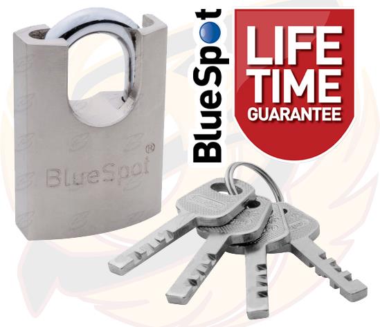 BLUESPOT 40MM SHROUDED SATIN FINISH PADLOCK
