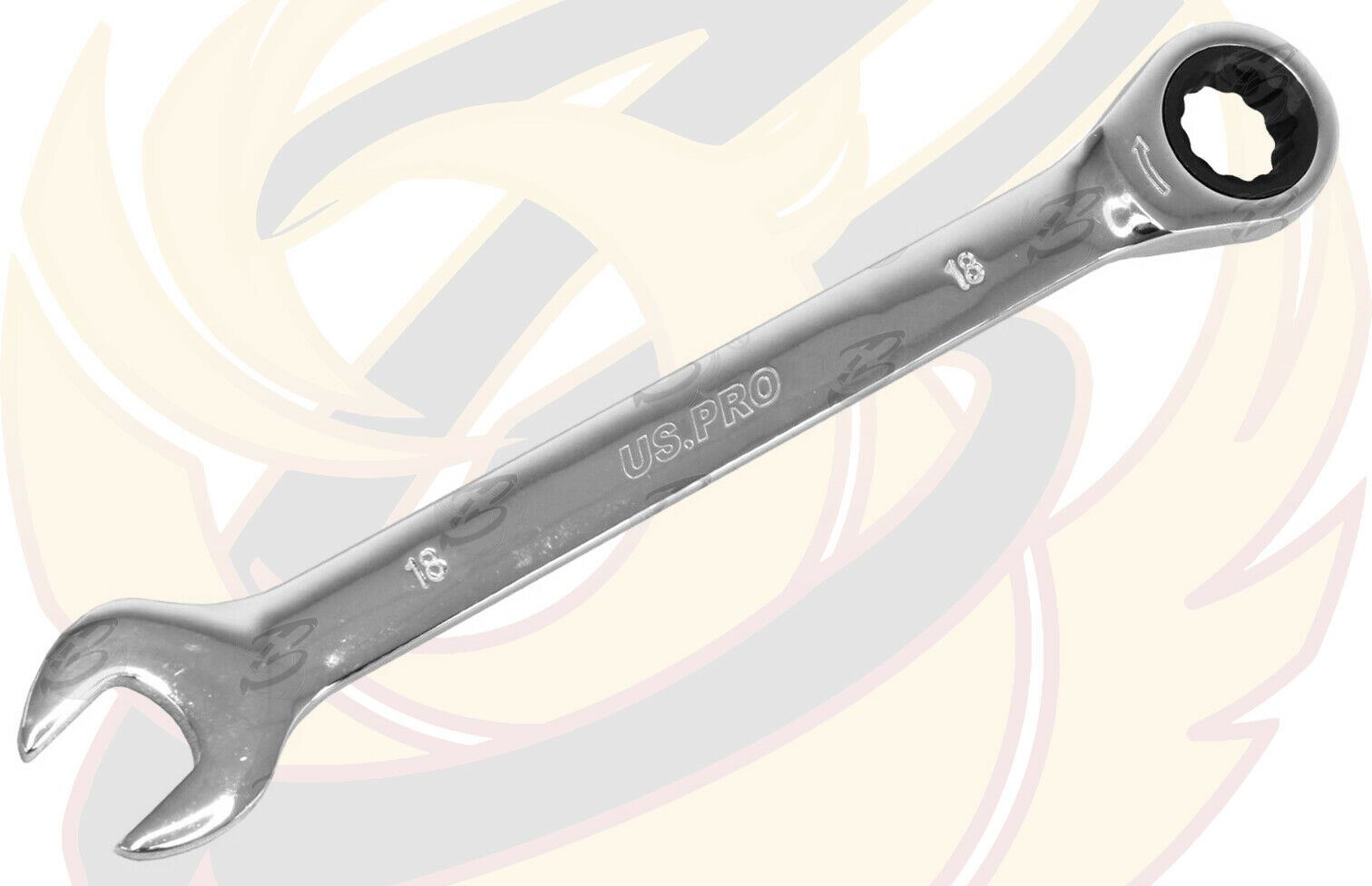 US PRO 18MM 72 TOOTH RATCHET SPANNER