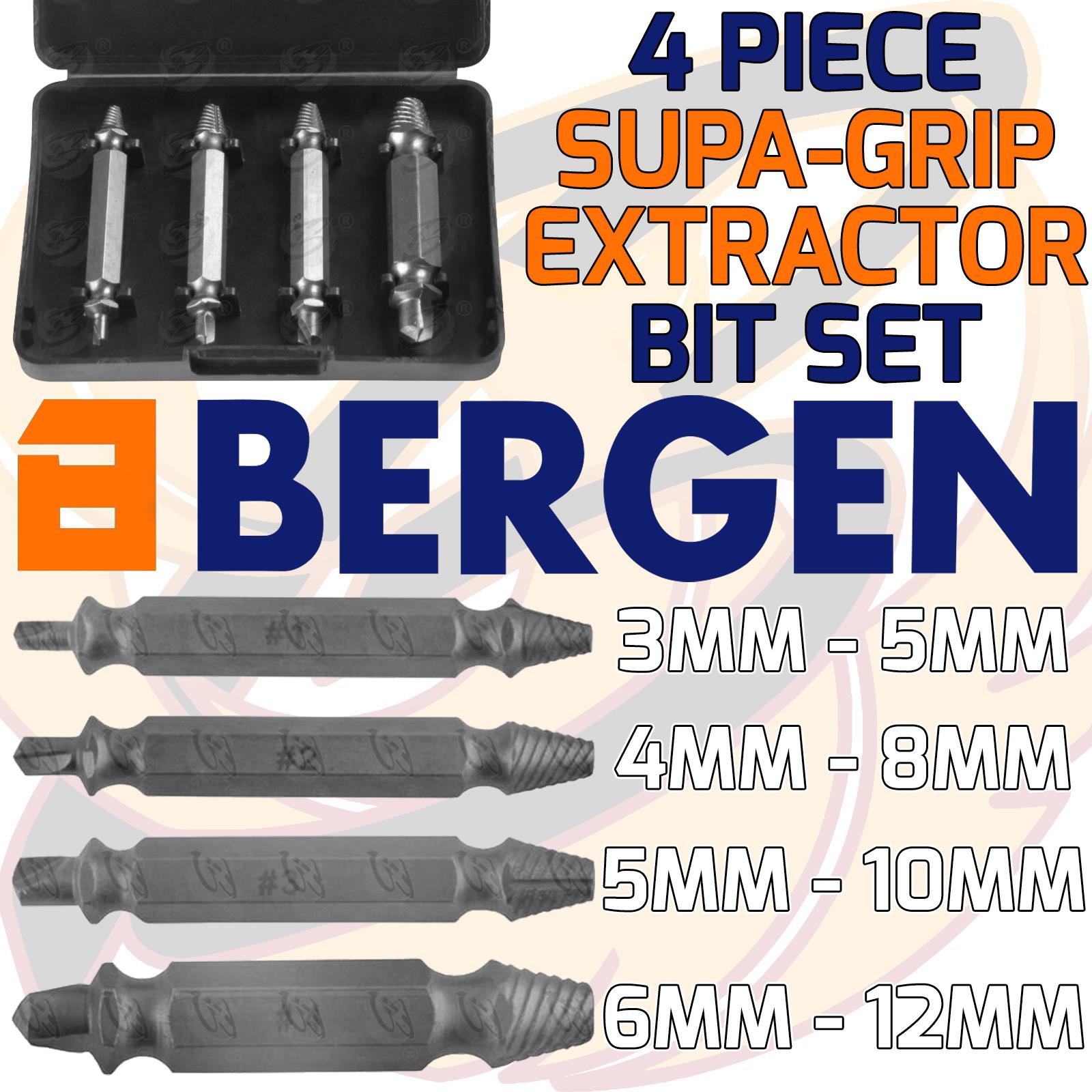 BERGEN 4PCS SCREW EXTRACTOR SET