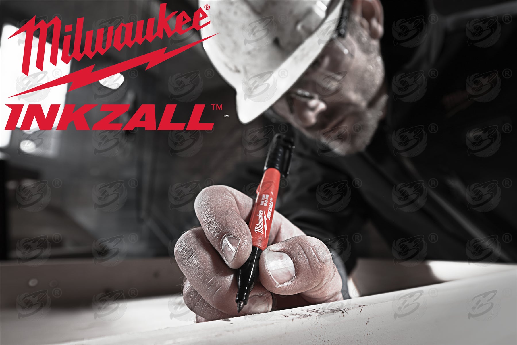 MILWAUKEE INKZALL 1mm ALL SURFACE MARKER PEN ( x6 )