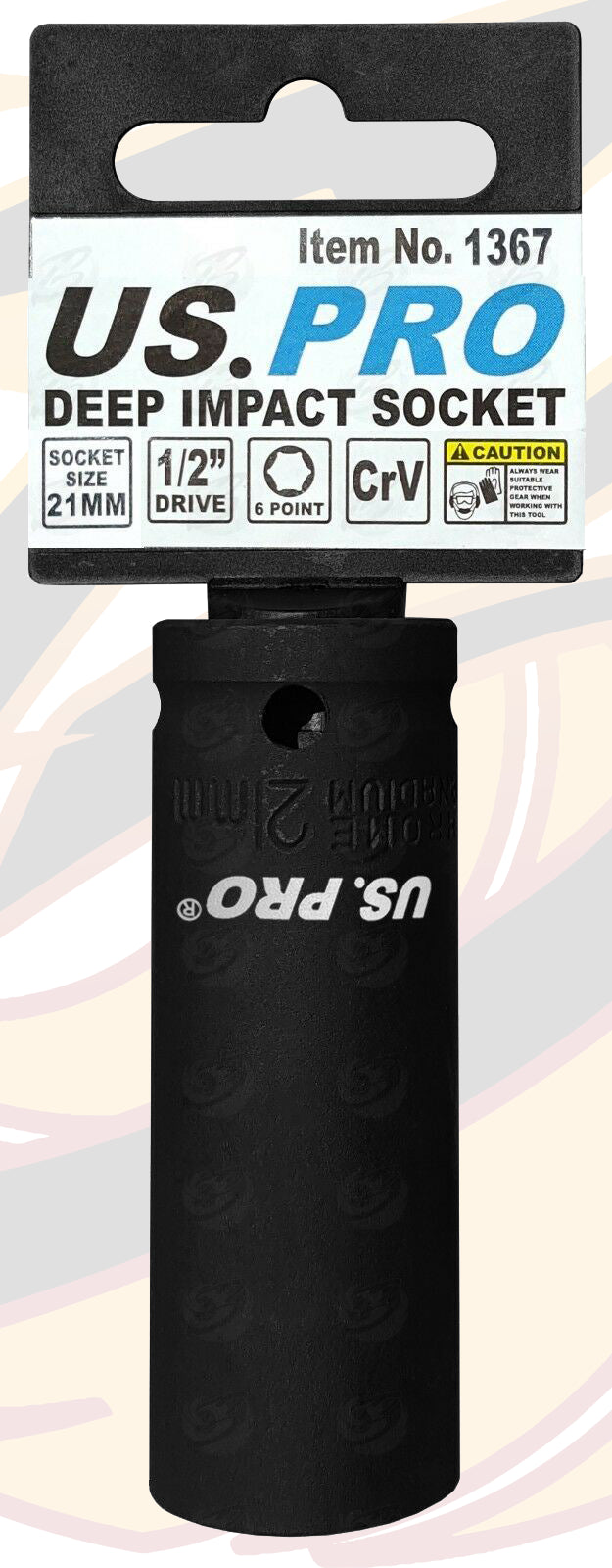 US PRO 3PCS 1/2" DRIVE 6 POINT DEEP IMPACT SOCKETS 17MM - 19MM - 21MM