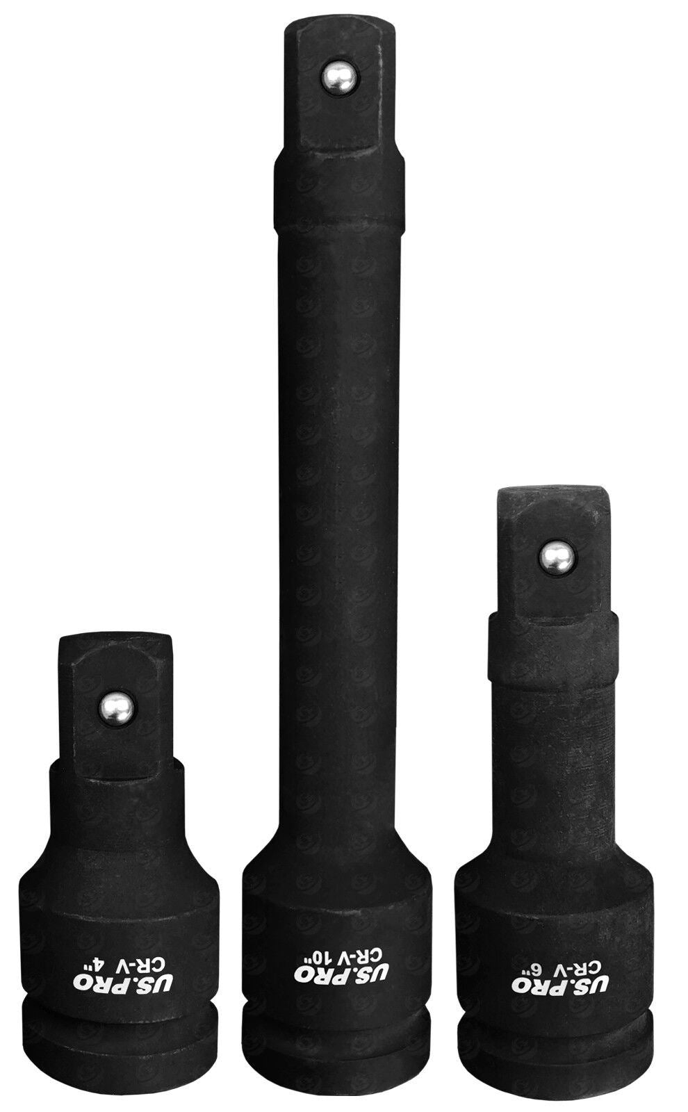 US Pro 3 Piece 1" Drive Impact Extension Bars 4" - 6" - 10" 3423