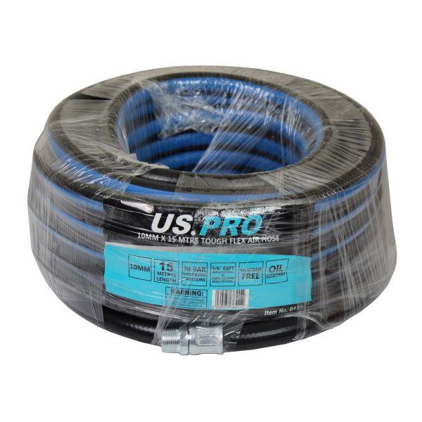 Us Pro 10mm X 15 Mtrs Tough Flex Air Hose 20bar Oil Resistant 8173