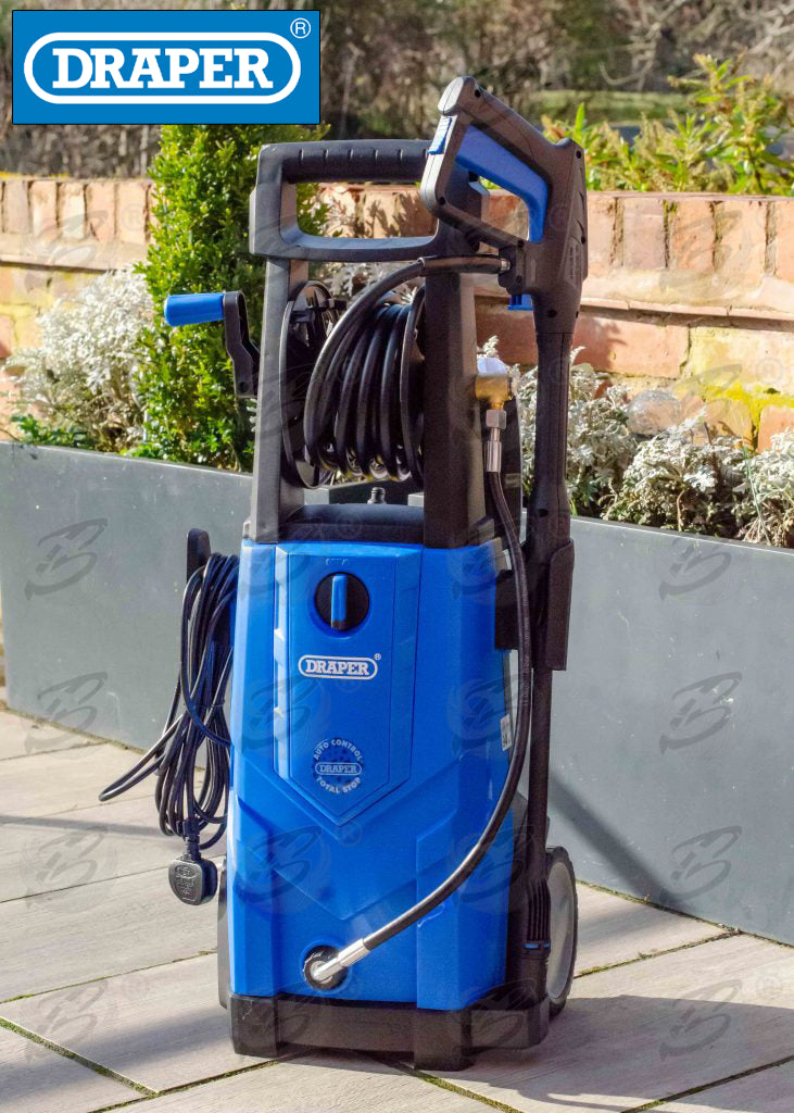 DRAPER 2200W 165 BAR PRESSURE WASHER / JET WASH WITH ACCESSORIES