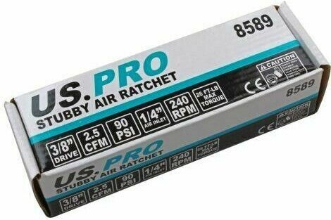 US Pro 3/8" Drive Stubby Air Ratchet 8589