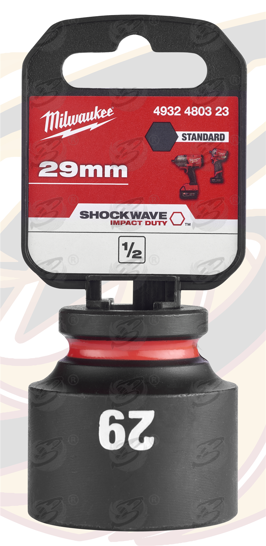 Milwaukee 29mm 1/2" Drive 6 Point Shallow Impact Socket ( Single ) ( 4932480323 )