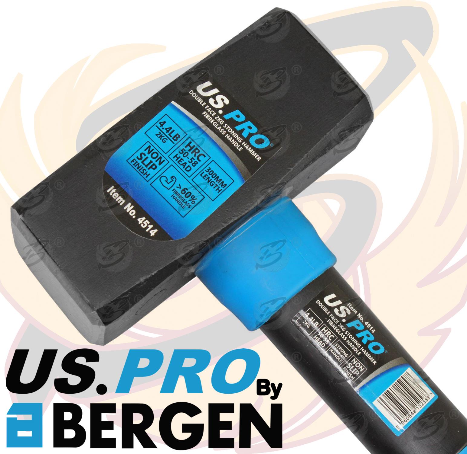 US PRO 2KG 12" LONG FIBREGLASS STONING HAMMER