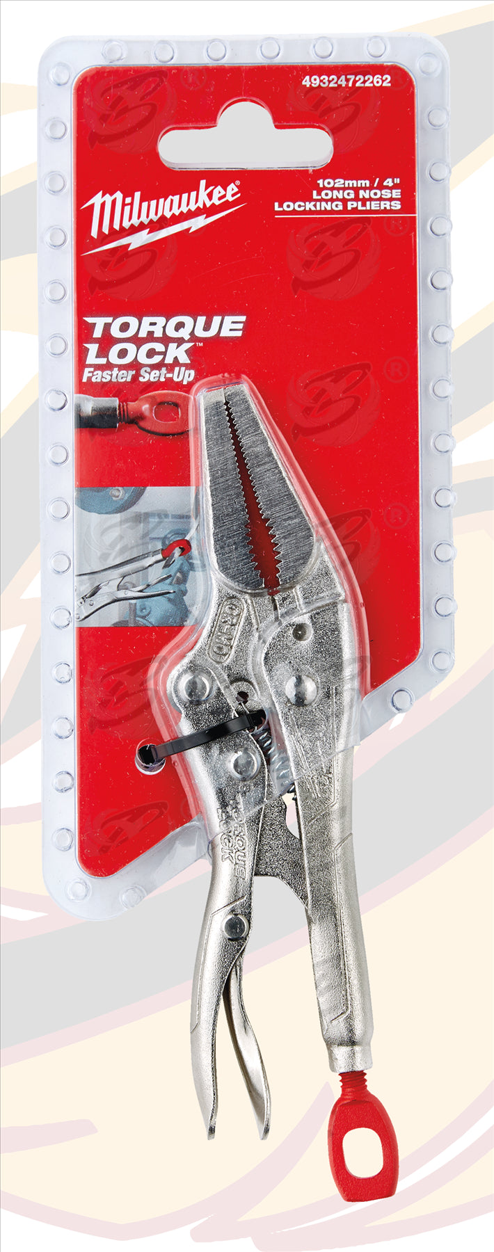 MILWAUKEE 4" LONG NOSE TORQUE LOCK LOCKING PLIERS
