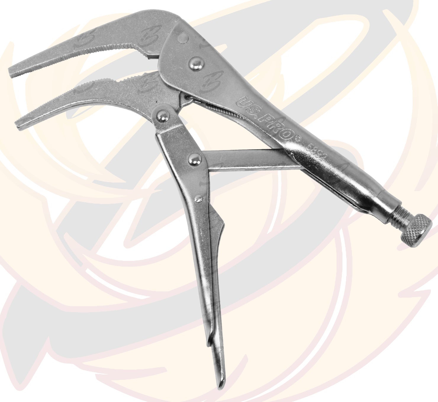 US PRO 10" 45° LONG NOSE LOCKING PLIERS
