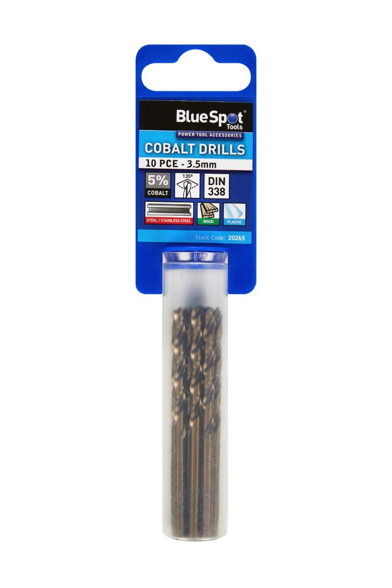 BlueSpot 10 Piece 3.5mm Cobalt Drill Bit Set ( 20265 )