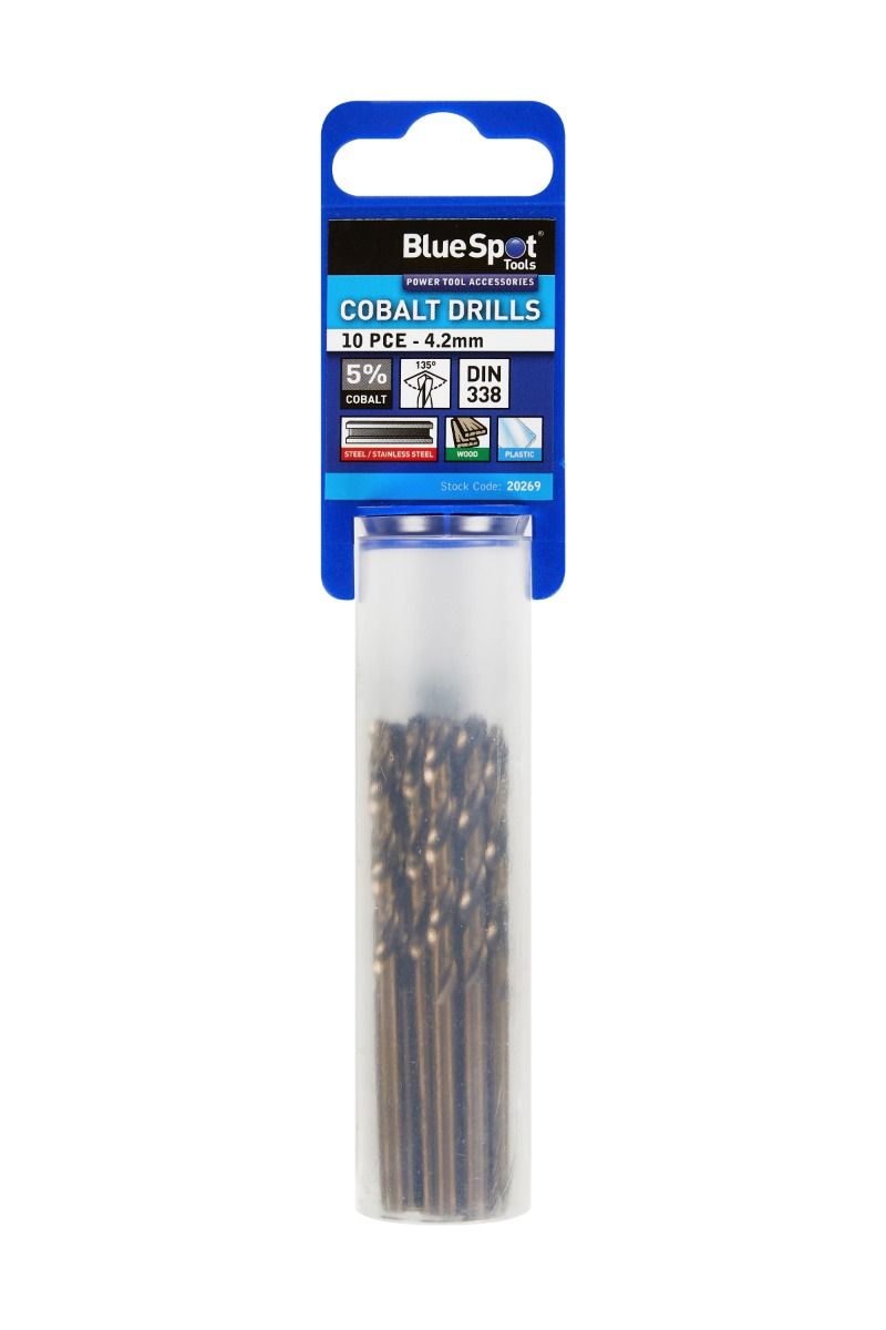 BlueSpot 10 Piece 4.2mm Cobalt Drill Bit Set ( 20269 )