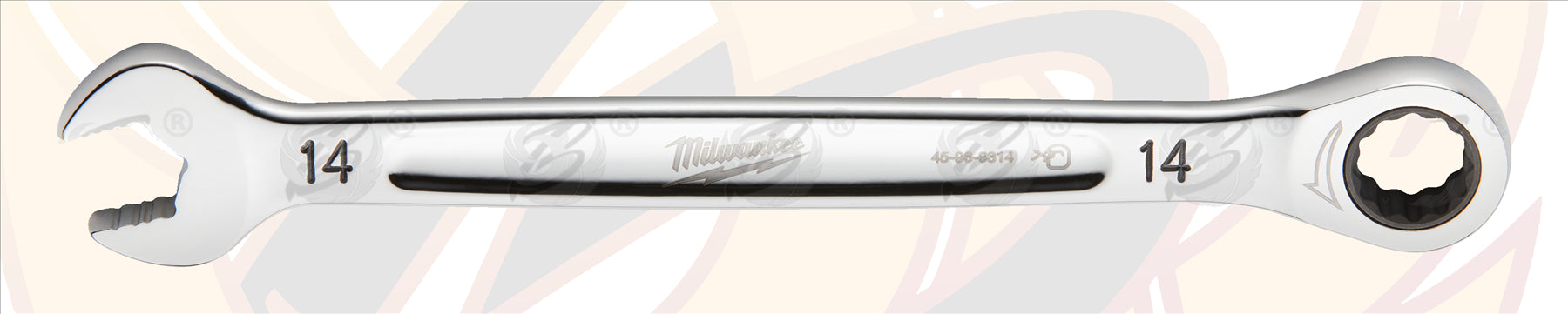 MILWAUKEE 14MM 144 TEETH MAXBITE RATCHET SPANNER