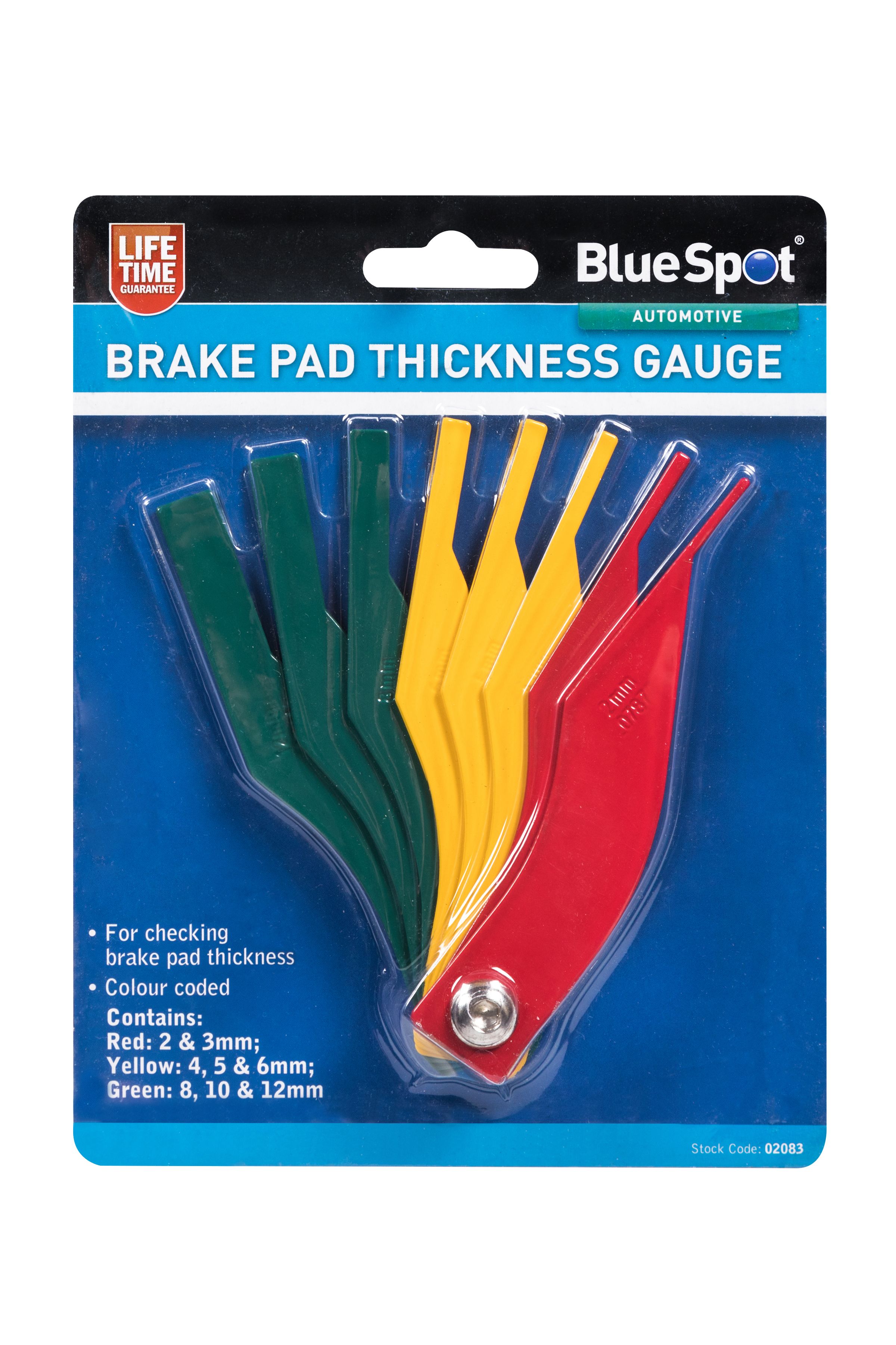 BlueSpot Brake Pad Thickness Gauge With A Manufacturers LifeTime Guarantee 02083