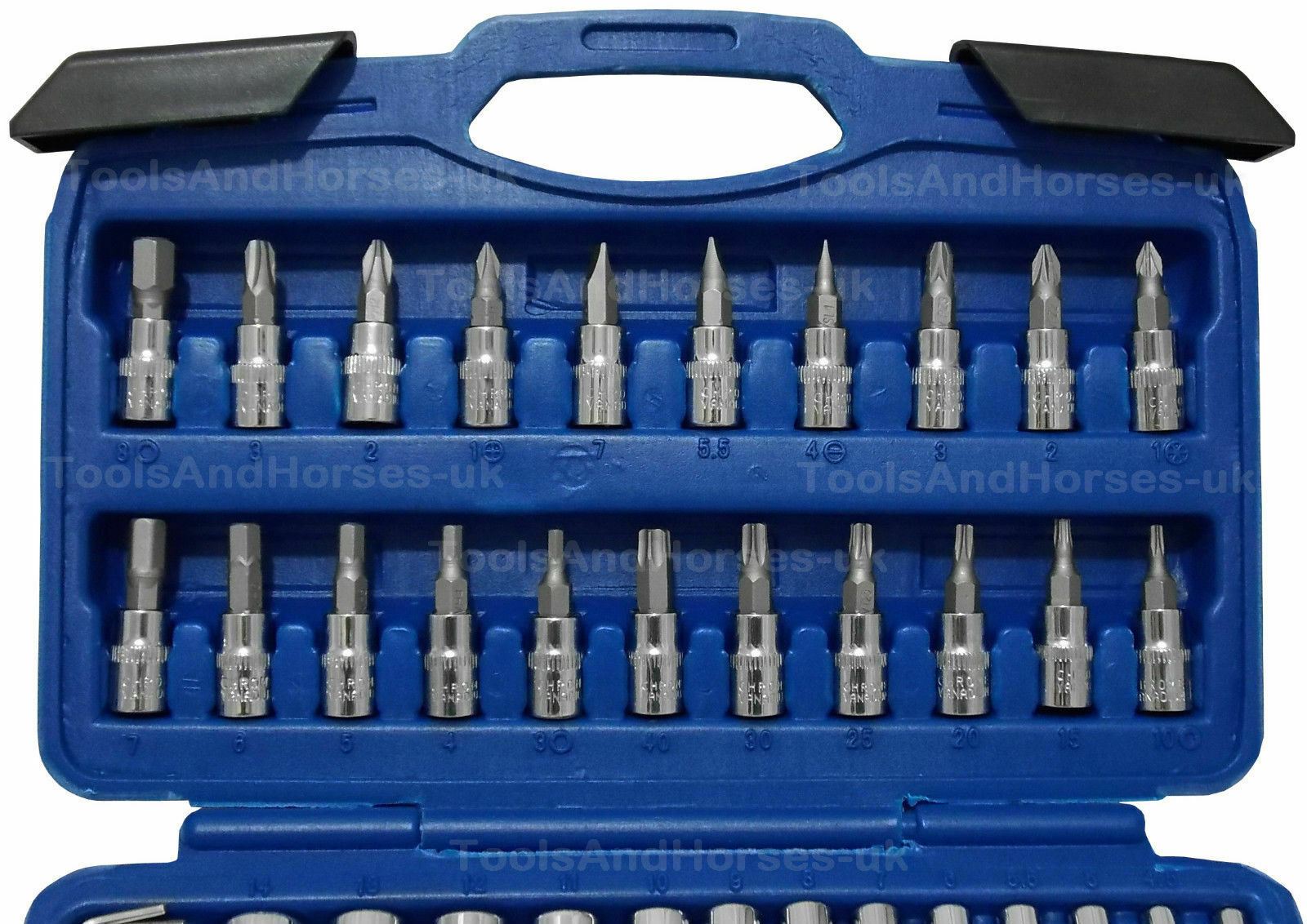 US PRO 59PCS 1/4" DRIVE 6 POINT DEEP & SHALLOW SOCKET SET 4MM - 14MM