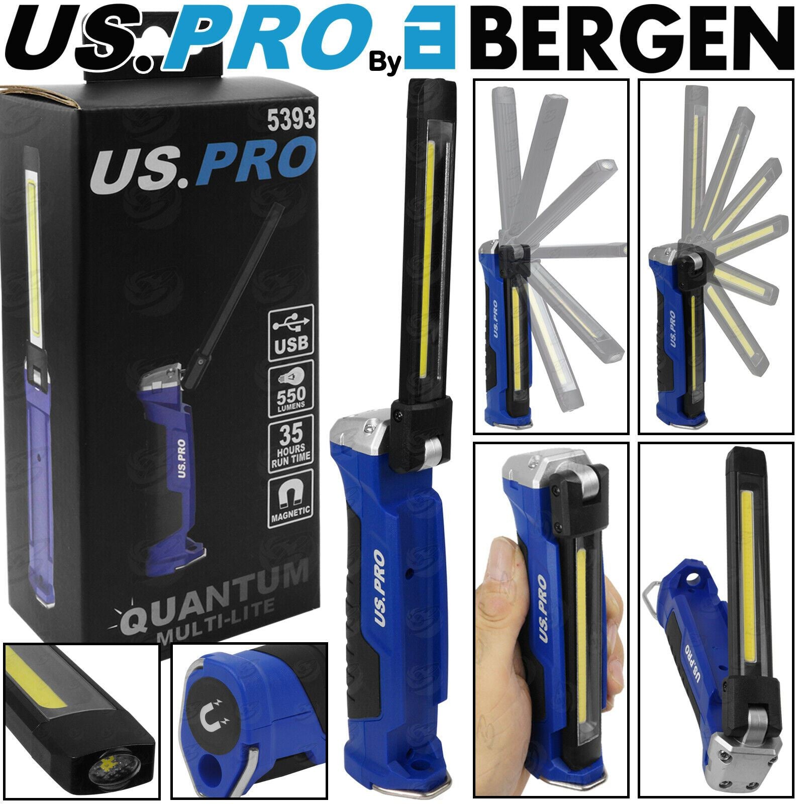 US PRO RECHARGEABLE LI - ION COB LED QUANTUM WORKLIGHT