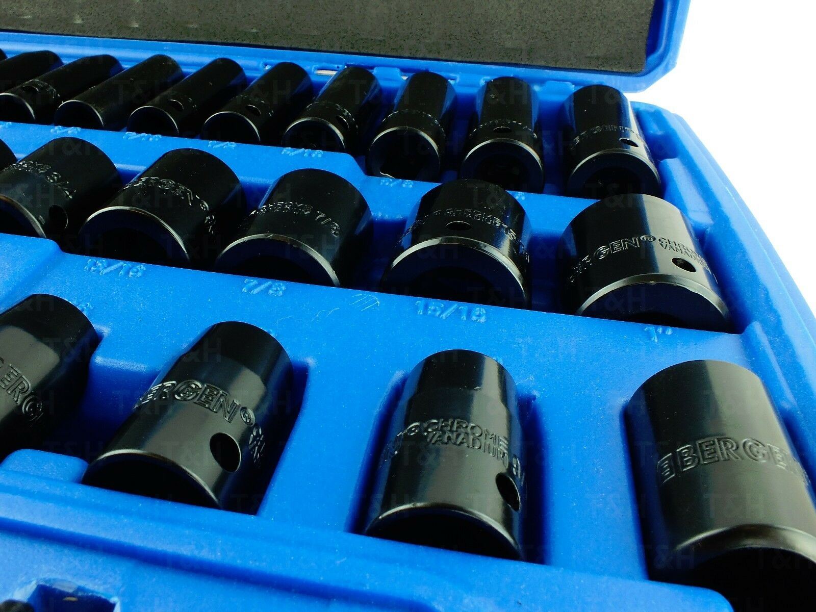 US PRO 37PCS 3/8" & 1/2" DRIVE 6 POINT DEEP & SHALLOW METRIC & SAE IMPACT SOCKET