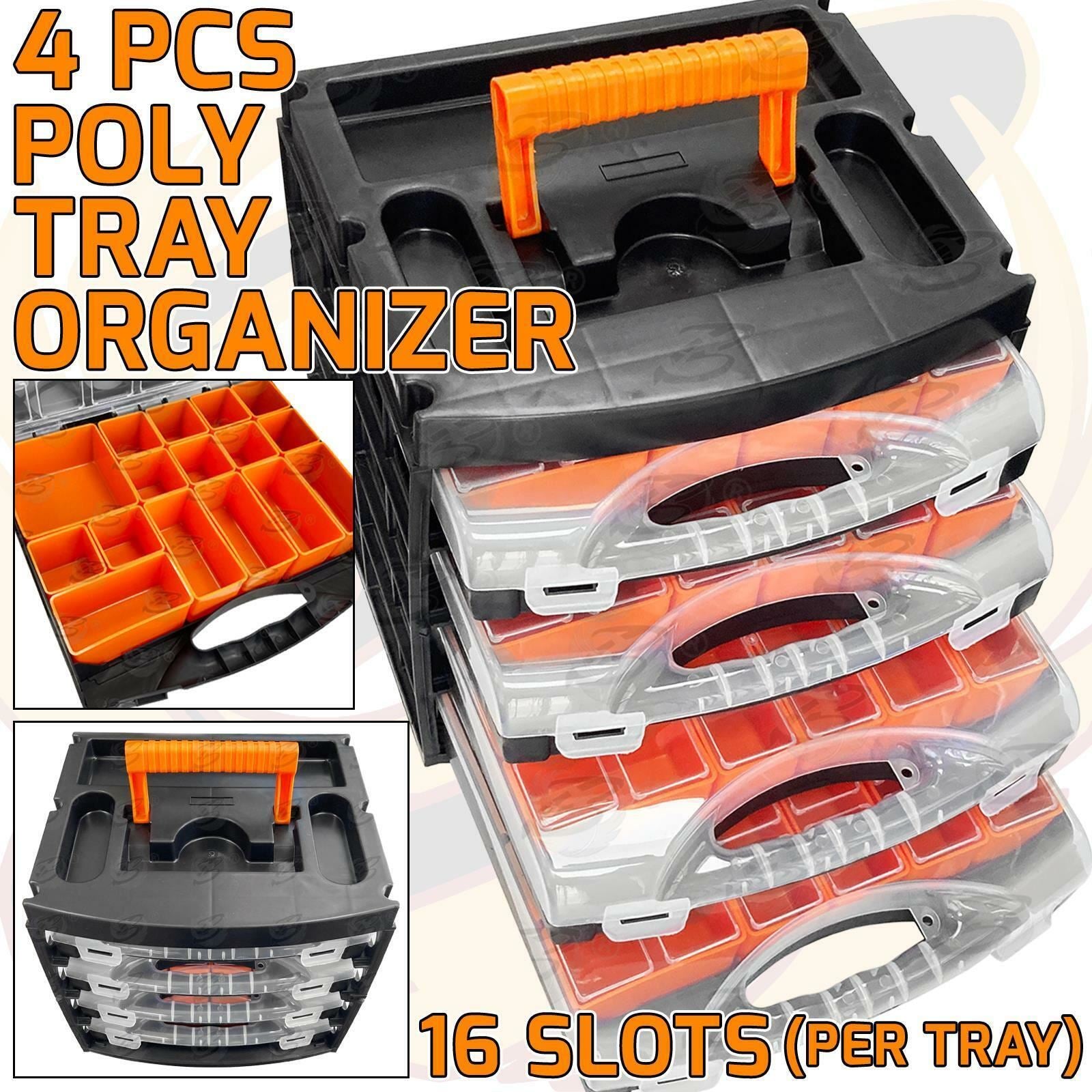 TOOLZONE 4PCS POLY TRAY ORGANISER