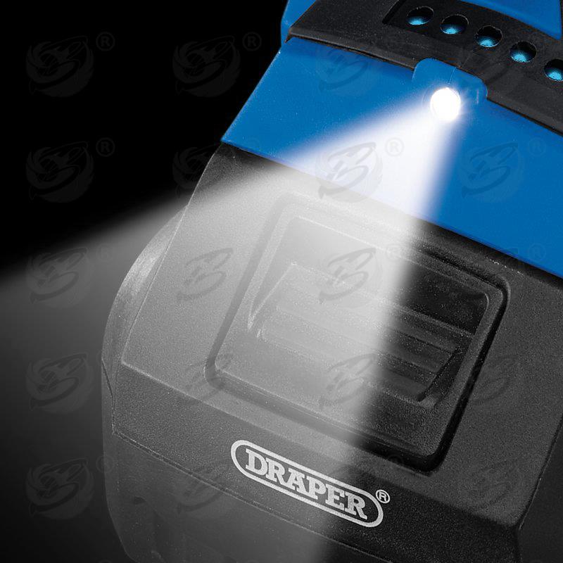 DRAPER 20V 400NM 1/2" DRIVE CORDLESS IMPACT WRENCH BRUSHLESS x2 3AH LI-ION BATTERIES