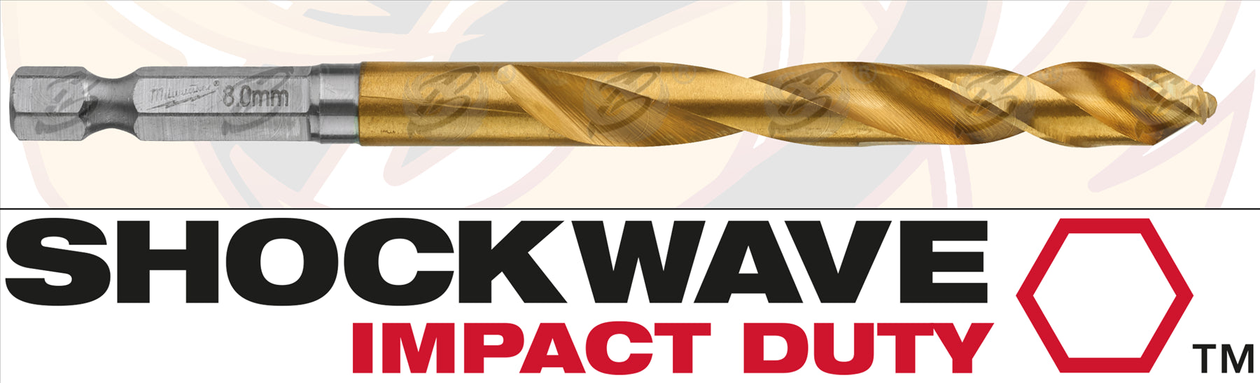 MILWAUKEE 8MM HSS TITANIUM METAL RED HEX DRILL BIT