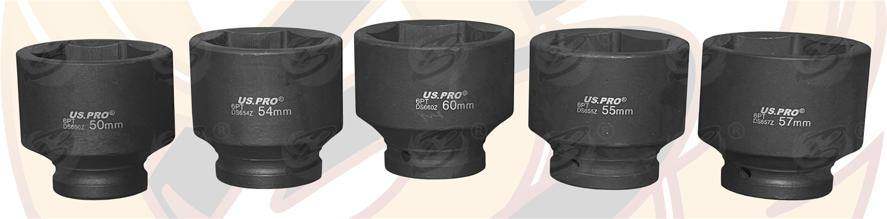 US Pro 27 Piece 3/4" Drive 6 Point Impact Sockets 17mm - 60mm ( 3690 )