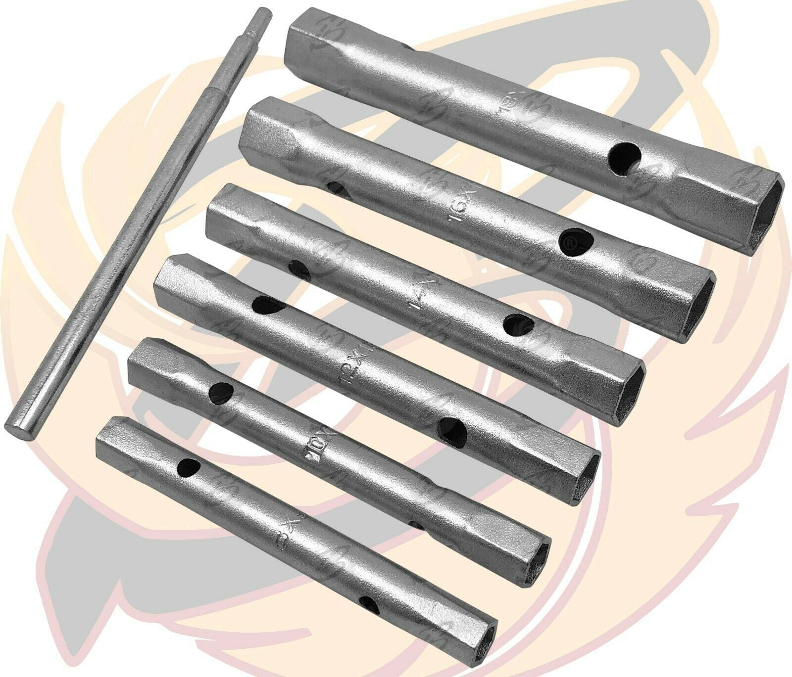 US PRO 6PCS TUBULAR BOX SPANNERS 8MM - 19MM
