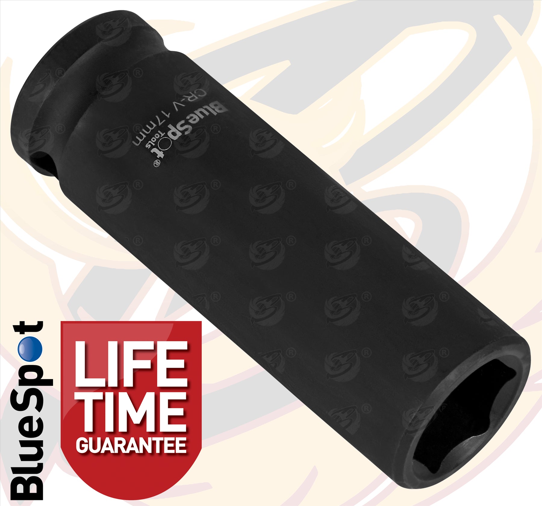 BLUESPOT 17MM 1/2" DRIVE 6 POINT DEEP IMPACT SOCKET ( SINGLE )