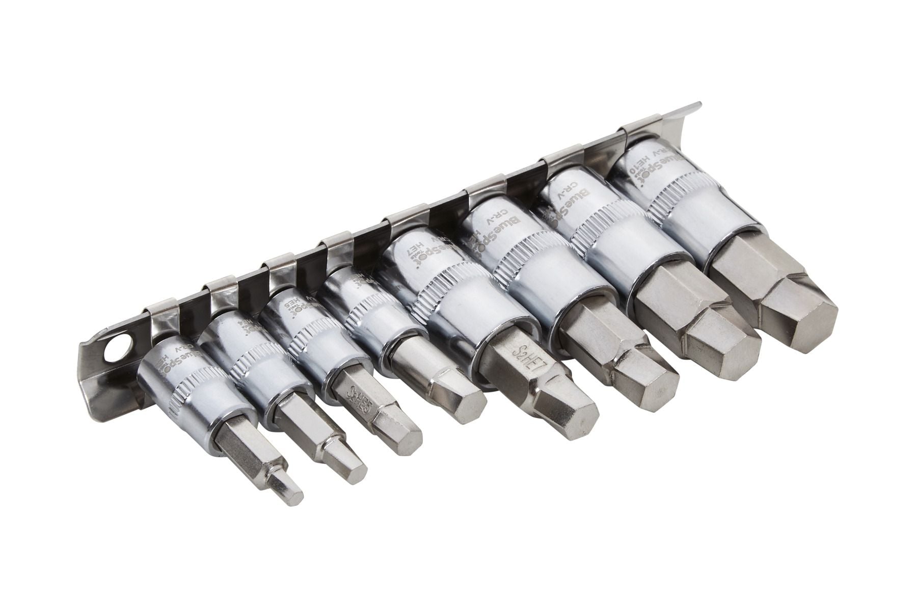 BlueSpot 8 Piece 1/4" & 3/8" Damaged Hex Fastener Removal Set (3-10mm) 22317
