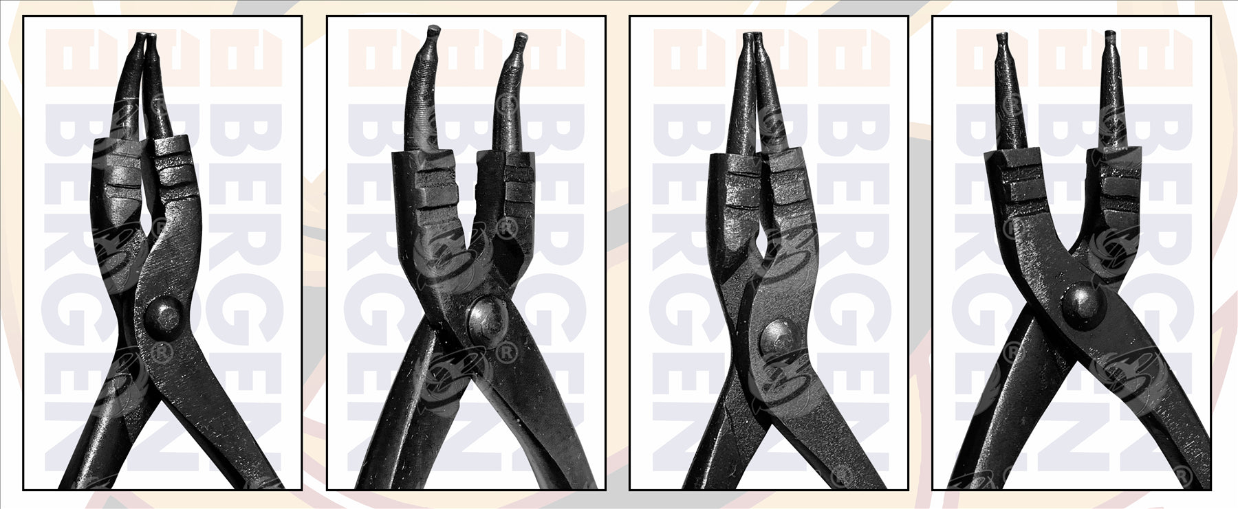 BERGEN 4PCS 6" FRECH TYPE CIRCLIP PLIERS