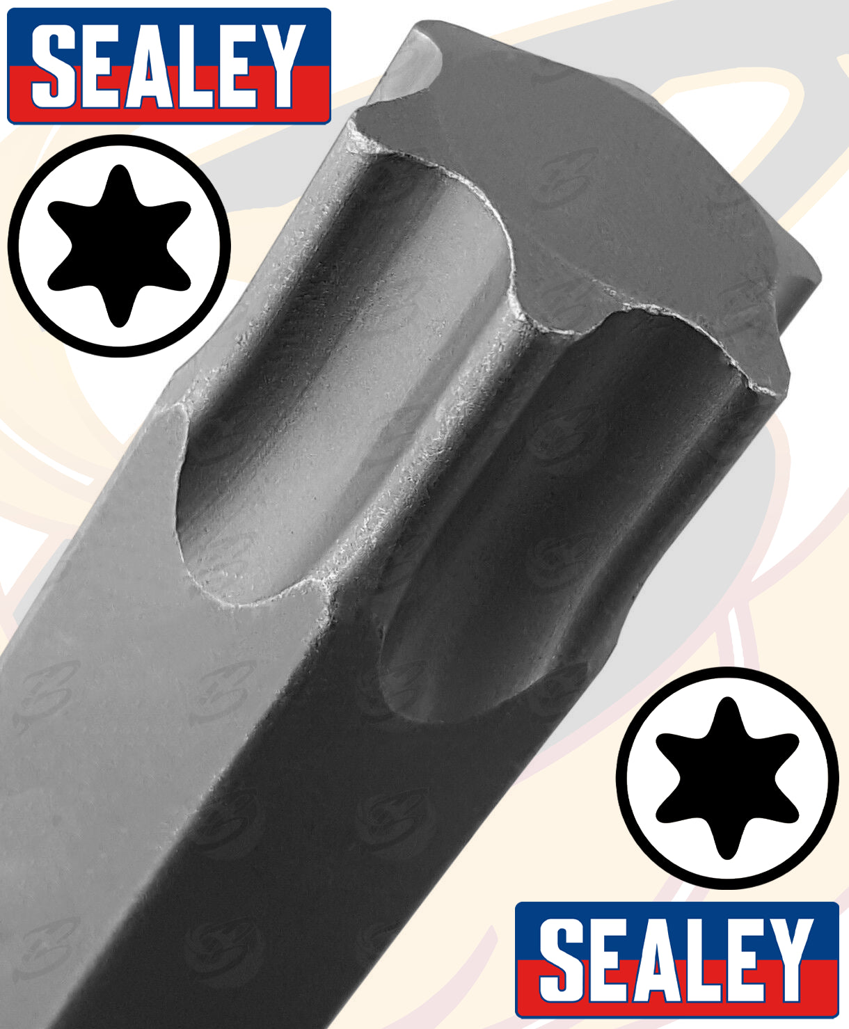 SEALEY 6PCS 1/2" DRIVE EXTRA LARGE TORX BIT SOCKETS T55 - T100