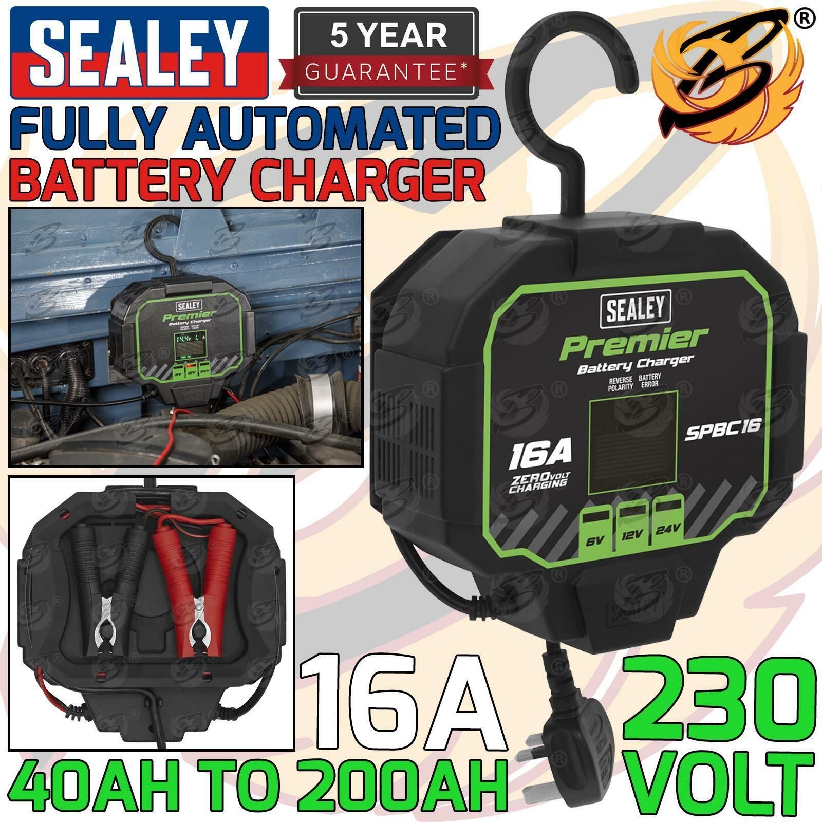 Sealey 16A Fully Automated Battery Charger ( SPBC16 )