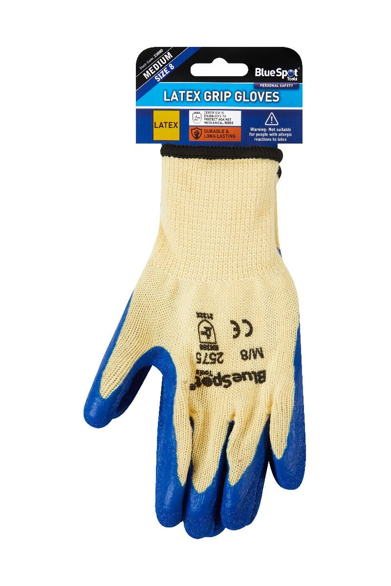 BlueSpot Latex Grip Gloves ( Medium ) 23000