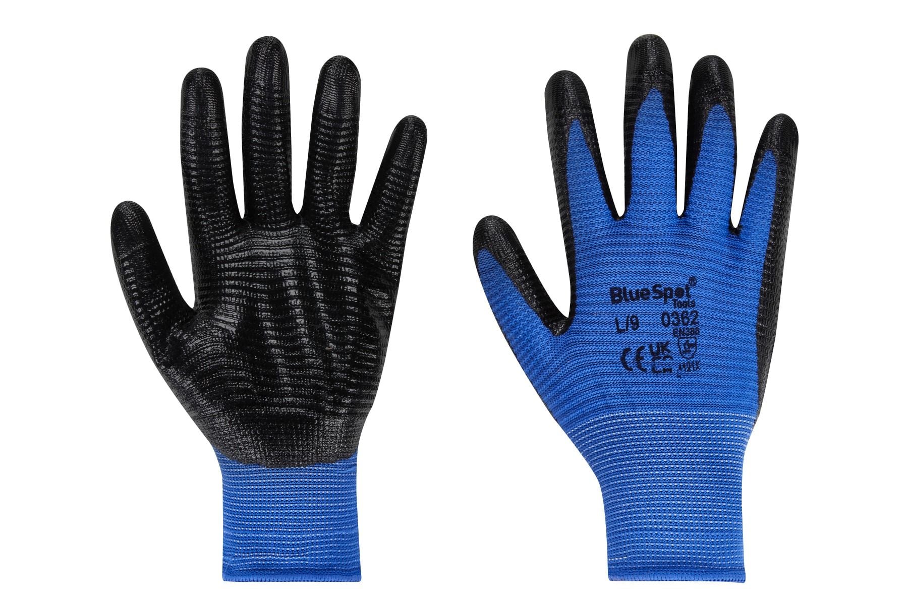 BlueSpot Extra Grip Nitrile Palm Gloves ( Large ) 23046