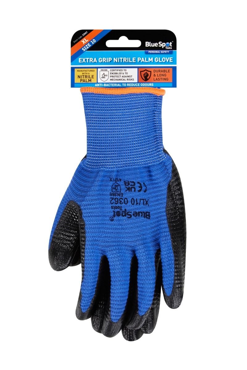 BlueSpot Extra Grip Nitrile Palm Gloves ( X Large ) 23047