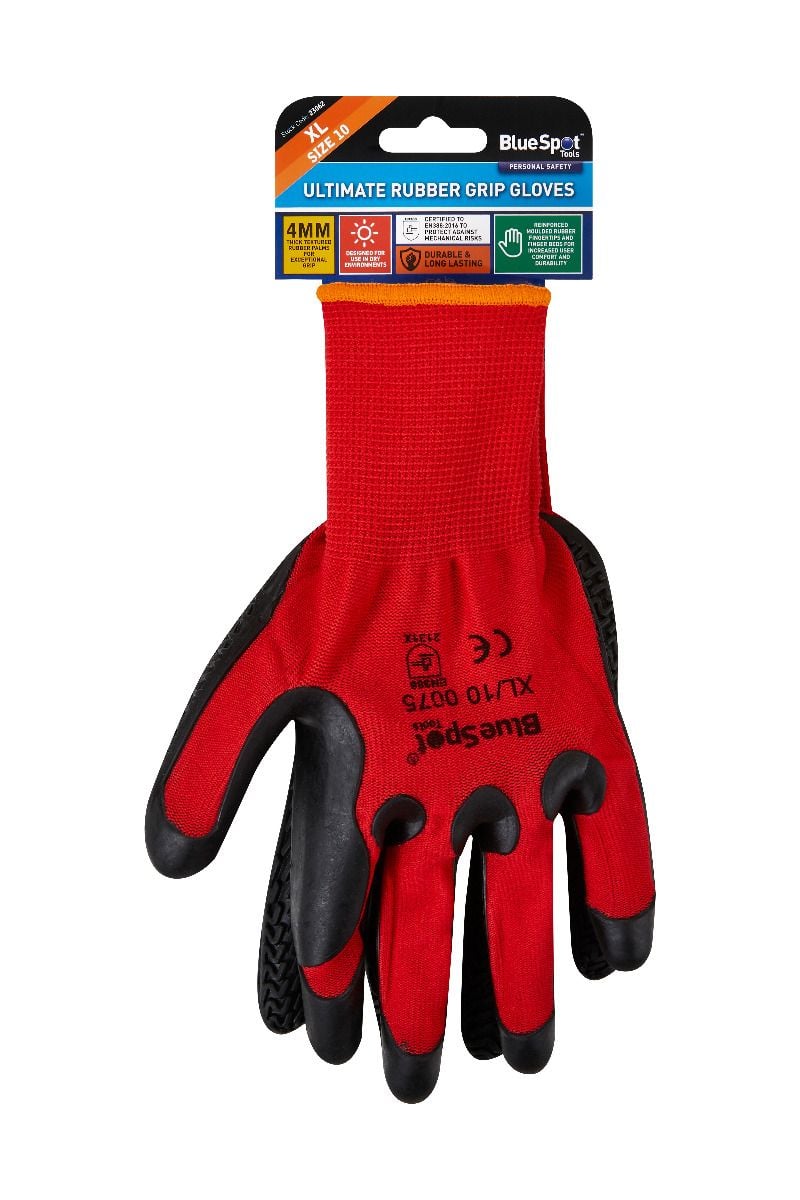BlueSpot Ultimate Rubber Grip Gloves ( X Large ) 23062